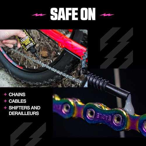 Muc-Off Bio Dry Bike Chain Lube with Microfiber Cloth | Wax-Based Formula for Smooth Gear Shifts | Creates Protective Layer and Reduces Friction 4.06 US FL. OZ