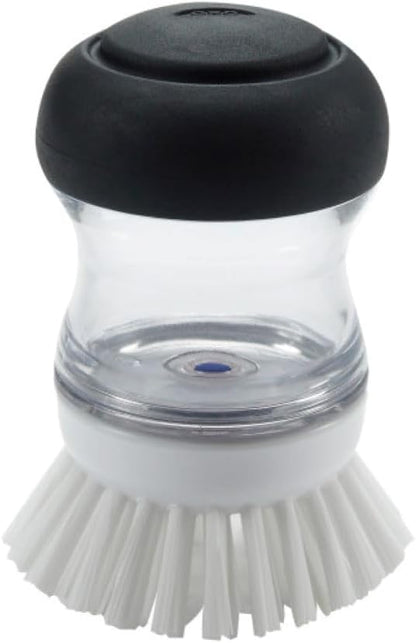 OXO Good Grips Soap Dispensing Palm Brush, BlackClearWhite