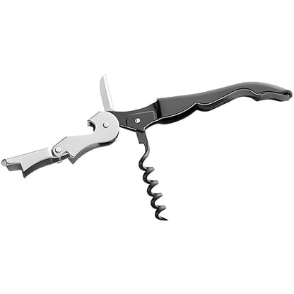 OCS Parts Professional Series Waiters Corkscrews | Black | Stainless Steel Corkscrew Wine Key Opener with Foil Cover for Homes, Parties, Bartenders, Waiters and Waitresses, Restaurants and Wineries