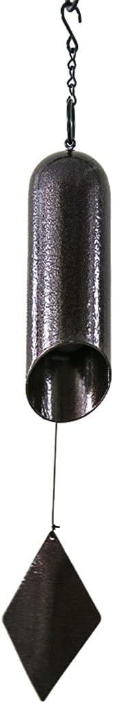 Wind Chime Aeolian bells Wind Chimes Outdoor Meditation Handmade Cylindrical Metal Cast Iron Monotube Bronze Bell Pendant for Courtyard Eaves Shop Pendant Doorbell Wind Chimes for Outside Memorial Win