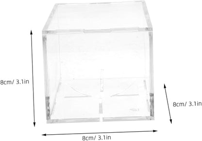Totority Set of 2 Acrylic Baseball Display Cases Clear Cube Holders Perfect for Collectibles Showcase