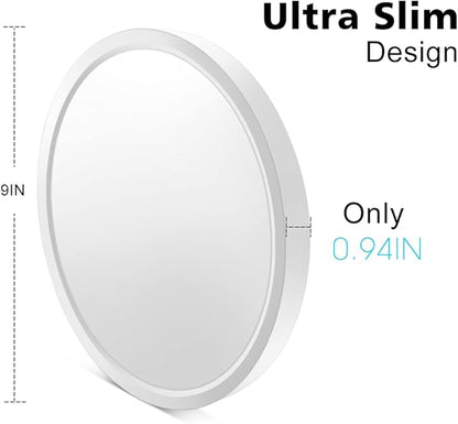 9 inch LED Flush Mount Ceiling Light Fixture, 5000K Daylight White 18W Flat Modern Ceiling Lighting, 1800LM Ceiling Lamp for Bathroom Porch, Kitchen, Bedroom, Living Room, Hallway