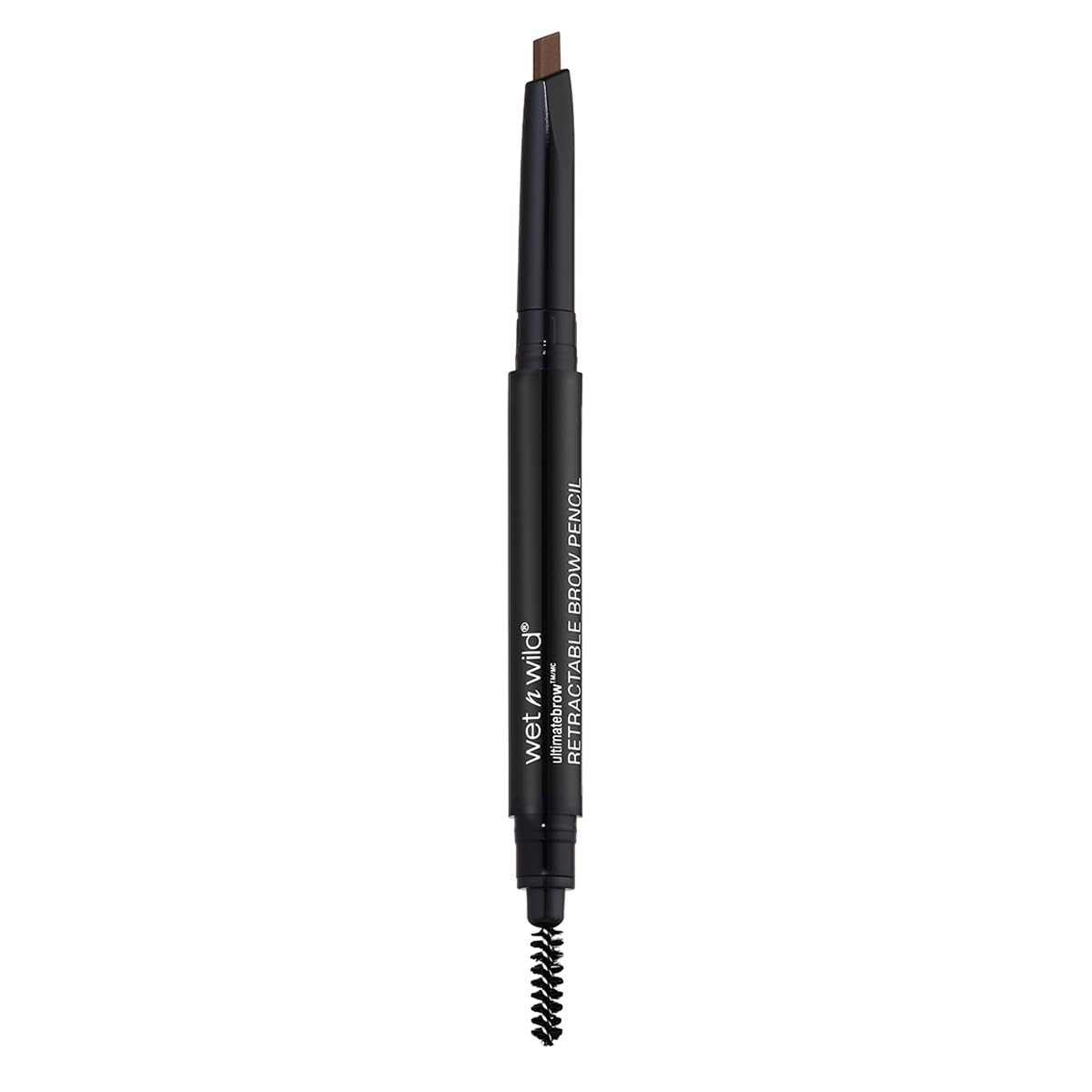 wet n wild Ultimate Eyebrow Retractable Definer Pencil, Medium Brown, Dual-Sided Brow Brush, Fine Tip, Shapes, Defines, Fills Brow Makeup( 645A soft brown )