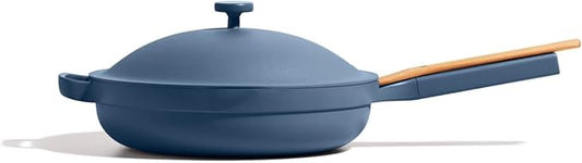 Our Place Large Always Pan 2.0-12.5 (4 Qt) Nonstick, Toxin-Free Ceramic Cookware  Patented 10-in-1 Aluminum Frying  Saute Pan  Safe for Oven, Induction  All Cooktops up to 450F  Blue Salt