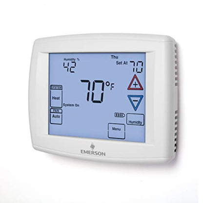 White Rodgers Emerson 1F95-1277 Touchscreen 7-Day Programmable Thermostat, White