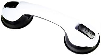 Grip Shower Wall Grab Bar Super Suction Cup Handle, Dual Locking Suction Cups, Handicapped, Elderly, Injured, Child, Senior Auxiliary Bathroom Handle, Non-Slip