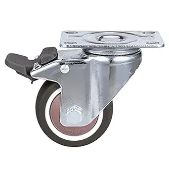 3-inch Caster with Flat Plate, 75MM Heavy Duty Caster Bearing Bearing 100KG, Rubber Hand Wheel for Furniture is Quiet and Easy to Push.