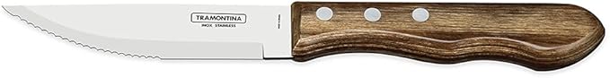 Tramontina Churrasco 5 inch Jumbo Steak Knife Set,4 Piece Brown