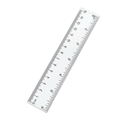 1 Piece 15 cm Reusable Plastic Transparent Ruler Double-Sided Printing inch cm Nice Processing