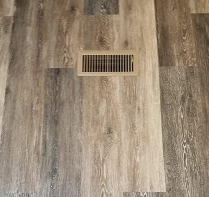 Rocky Mountain Goods Floor Register Vent for 4-Inch by 10-Inch Vent Openings (Item Dimensions 11.5 x 5.5") - Easy Adjust Air Supply Lever - Premium Finish - Heavy Duty to Allow Walk on use (Brown)