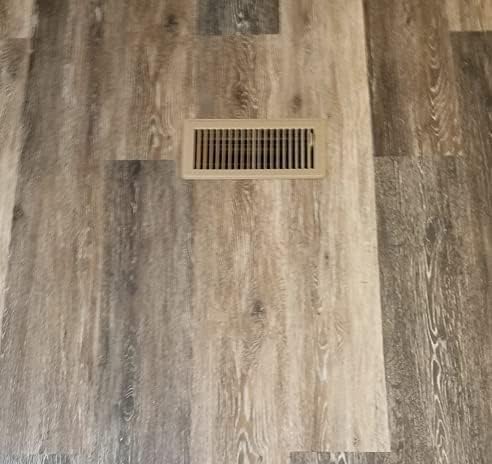 Rocky Mountain Goods Floor Register Vent for 4-Inch by 10-Inch Vent Openings (Item Dimensions 11.5 x 5.5") - Easy Adjust Air Supply Lever - Premium Finish - Heavy Duty to Allow Walk on use (Brown)