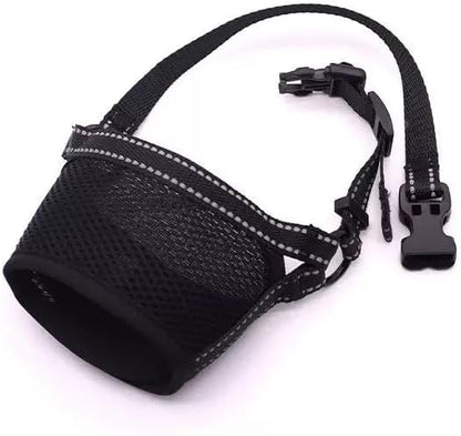 [New] Dog Muzzle for Small Dogs, Muzzl to Prevent Biting, Soft Muzzle with Reflective & Adjustable Strap,Breathable Dog Mouth Guard for Biting Chewing, Allow Panting Drinking (Black,S)