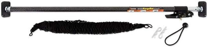 KEEPER Ratcheting Cargo Bar - Rubber, Black/Silver, Adjustable from 40"-70" - Comes with 60 x 24 Storage Net (5060), For Truck