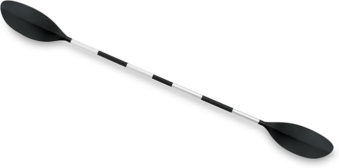 Intex 69629E 86" Kayak Paddle: Ribbed Spoon Shaped Blades  Durable Lightweight Shaft  Comfortable Grips  3-Position Feather Adjustability  TUV RL Approved