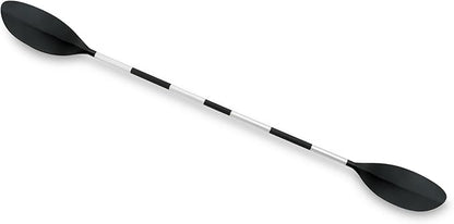 Intex 69629E 86" Kayak Paddle: Ribbed Spoon Shaped Blades  Durable Lightweight Shaft  Comfortable Grips  3-Position Feather Adjustability  TUV RL Approved