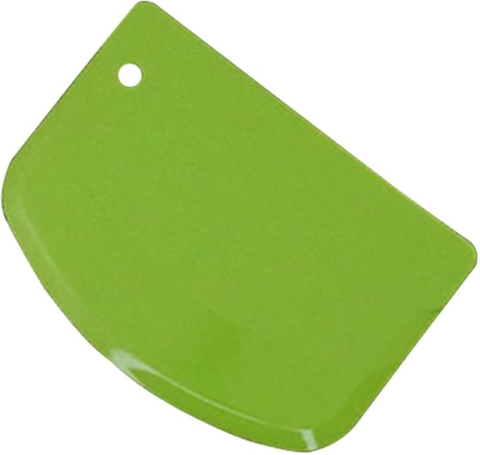 Safe Plastic Dough Cutter Bowl Scraper Plastic Pastry Scrapers Cake Heat- Resistance Dish Scrapers Kitchen Pizza Dough Scraper Plastic, Green