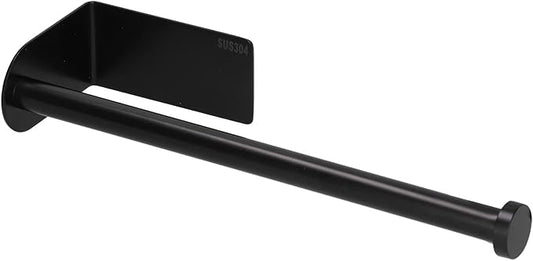 Kitchen Paper Towel Holder, Punch-, Easy to Install Wall Mounted Toilet Paper Holder (Long Black)