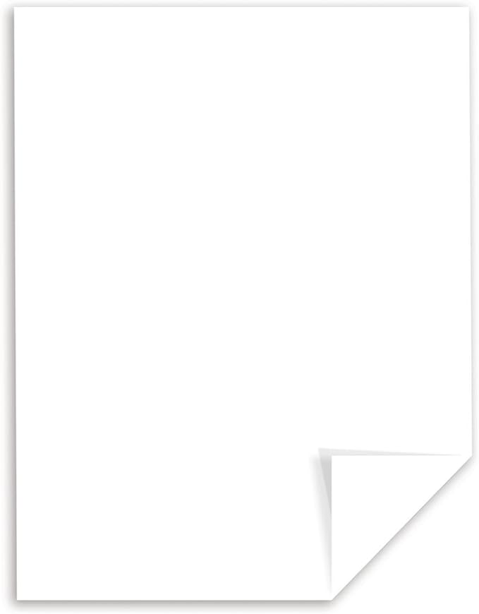 Neenah Paper 40311 Exact Index Card Stock, 90lb, 94 Bright, 8 1/2 x 11, White, 250 Sheets