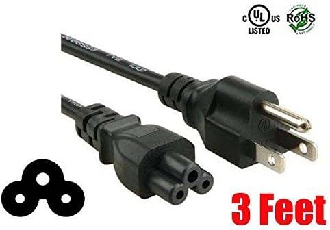 iMBAPrice 3 Feet AC Power Cord Cable (NEMA 5-15P to IEC320C5) for LG TV (65LB6190/55LB5900/50LN5750/47GA6400/32LN5310/32LN5700) and More