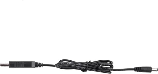 USB DC 5V To DC 12V 2.1mm X 5.5mm Module Converter DC Barrel Male Connector Jack Power Cable Plug,USB to DC Cable -1M (5V To DC 12V), Black