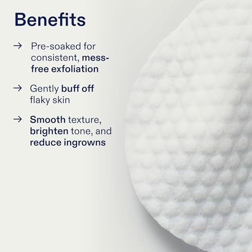 Skinfix AHA/BHA Niacinamide Exfoliating Pads - 60 Pads - Visibly Reduces Discoloration, Removes Dead Skin, Releases Ingrown Hairs & Unclogs Pores with Lactic Acid - Vegan, Cruelty Free