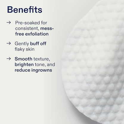 Skinfix AHA/BHA Niacinamide Exfoliating Pads - 60 Pads - Visibly Reduces Discoloration, Removes Dead Skin, Releases Ingrown Hairs & Unclogs Pores with Lactic Acid - Vegan, Cruelty Free