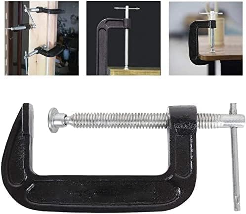 2 Inch C-Clamp Set, Heavy Duty Steel C Clamp Industrial Strength C Clamps for Woodworking, Welding, and Building (4Pcs)