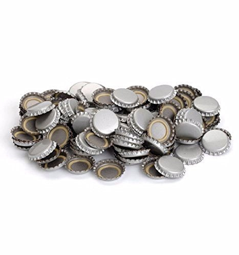Learn To Brew BSG-6013 1 X Silver Colored Polished Beer Bottle Caps (Approximately 144 caps)