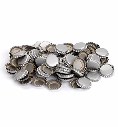 Learn To Brew BSG-6013 1 X Silver Colored Polished Beer Bottle Caps (Approximately 144 caps)