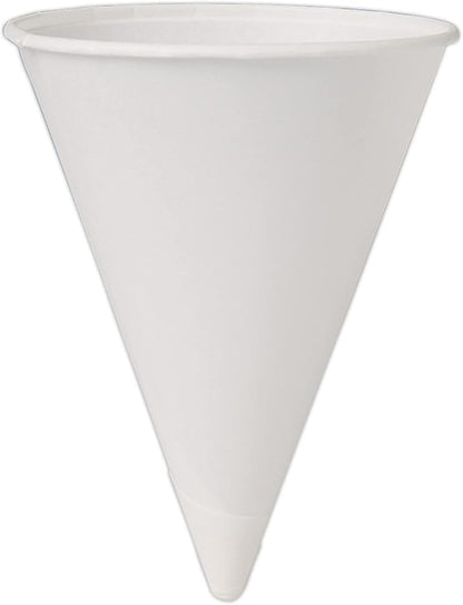 SOLO Cup Company 4BR-2050 200 Piece Cone Water Cups, Cold, Paper, 4 oz, White, 1 Count (Pack of 1), Gray