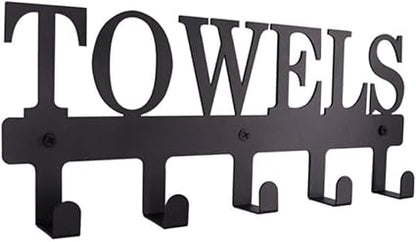Towel Hooks for Bathroom Wall Multifunctional Storage Hook Decorative Hanger Iron Material Modern Design Easy Install