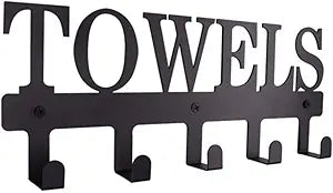 Towel Hooks for Bathroom Wall Multifunctional Storage Hook Decorative Hanger Iron Material Modern Design Easy Install