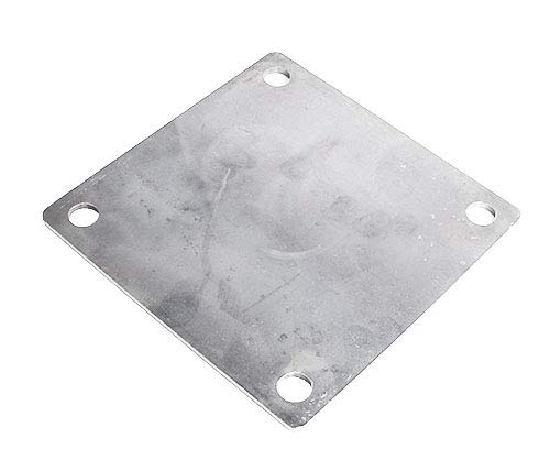 Metal Base Plate, Steel, 8x8", 6ga