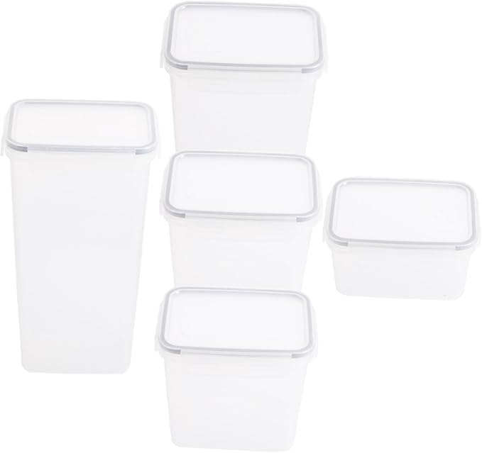 5 Pcs Airtight Storage Containers Freezer Containers Lids Food Storage Jars Compact Design