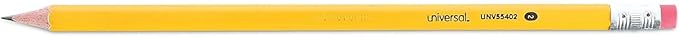 Universal UNV55402 Pre-Sharpened Woodcase 2 HB Pencil (72Pack)