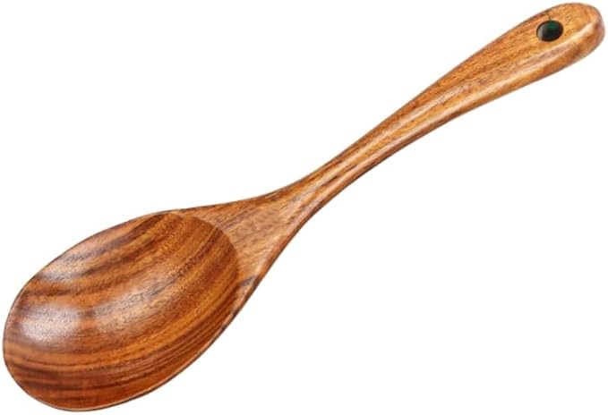 Wooden Cooking Spoons, Natural Acacia Wood Kitchen Utensil, 12Inch Large Wooden Mixing Spoons for Nonstick Cookwares, Comfort Grip, Durable, Kitchen Gifts for Women, Cooking Gifts for Men