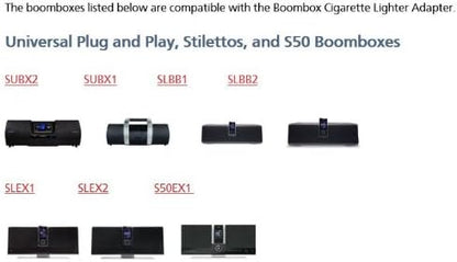 Sirius 12V Boombox Cigarette Lighter Power Adapter