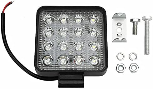 MACHSWON 48W 16LED Work Light Spot Fog Lamp For Off-road Jeep SUV ATV Truck Fire Engines 48W SQUARE 16 LED 12V24V WORK FOG SPOT LIGHT LAMP OFF-ROAD JEEP TRUCK BOAT ATV