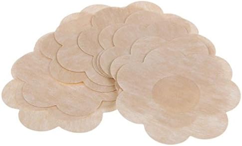 Women Satin Cloth Nipple Cover Pads Sexy Breast Adhesive Invisible Top Tape Anti-Bump Disposable Breast Paste( 10 PC )