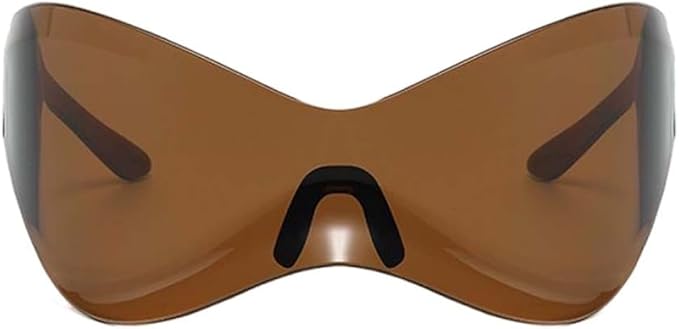 Futuristic Sunglasses Alien Wrap Around Shield Sunglasses Cycling Sun Glasses for Men Women, Eyeglasses