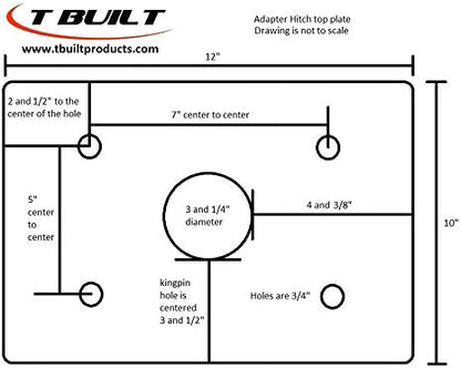 T Built 8" Fifth Wheel to Gooseneck Adapter Hitch