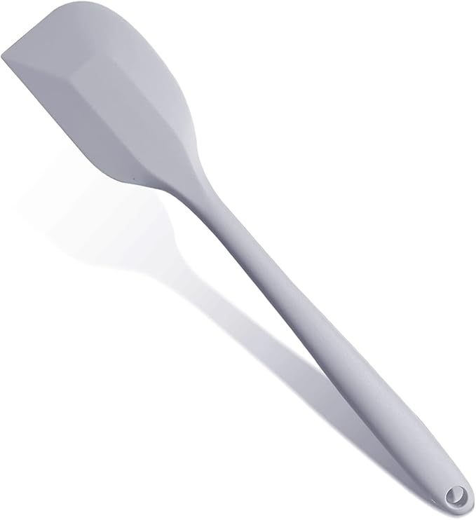 Gray Rubber Spatula for Kitchen Use, DUFEIMOY 10.8In Silicone Spatulas for Cooking Heat Resistant, Flexible Small kitchen Spatula for Kitchen Nonstick Cookware, Seamless  Dishwasher Safe