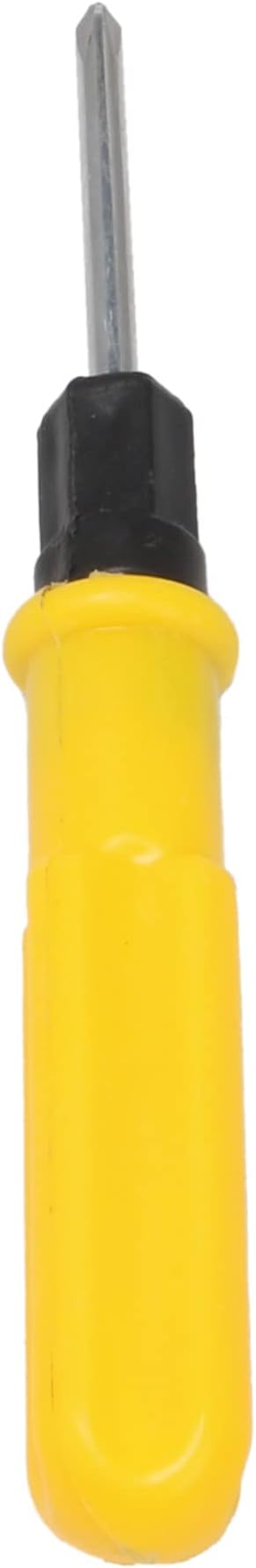 Double Head Detachable Screwdriver (4mm Cross  6mm Slotted) with Yellow Handle