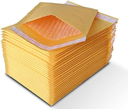 25 Pcs 6x9in Yellow Kraft Paper Bubble Mailers Padded Self Seal Envelopes Shipping Bags