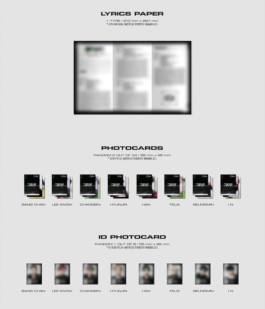 STRAY KIDS - ODDINARY FRANKENSTEIN (Limited ver.) AlbumPre-Order BenefitExtra Photocards Set KPOP IDOL, 164 x 224 x 35 mm