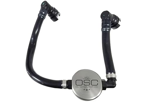 J&L Oil Separator Co. Oil Separator 3.0 3024P Compatible with 2018-2022 Mustang GT; 2019 Bullitt; 2021-2022 Mustang Mach I Passenger Side (Silver)