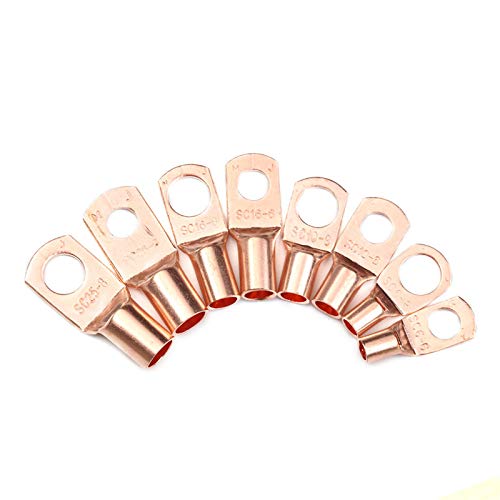 60pcs/Set SC6-25 Open Barrel Copper Lug Ring Battery Wire Connector Cable Crimp Terminal Kit VXAXPOHZA