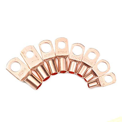 60pcs/Set SC6-25 Open Barrel Copper Lug Ring Battery Wire Connector Cable Crimp Terminal Kit VXAXPOHZA