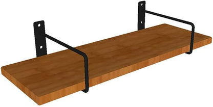 Solid Shelf Brackets, Metal Brackets, 2 Pieces, Heavy Duty Brackets, Industrial Shelf Brackets, Wall Brackets, Decoration Shelf Brackets, Black (5 inches)