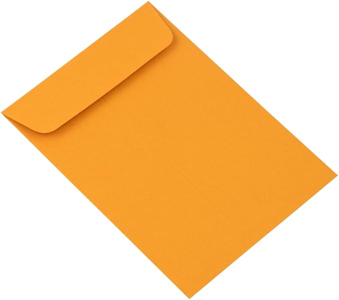 JAM PAPER 5 12 x 7 12 Open End Catalog Envelopes with Peel and Seal Closure - Brown Kraft Manila - 50Pack